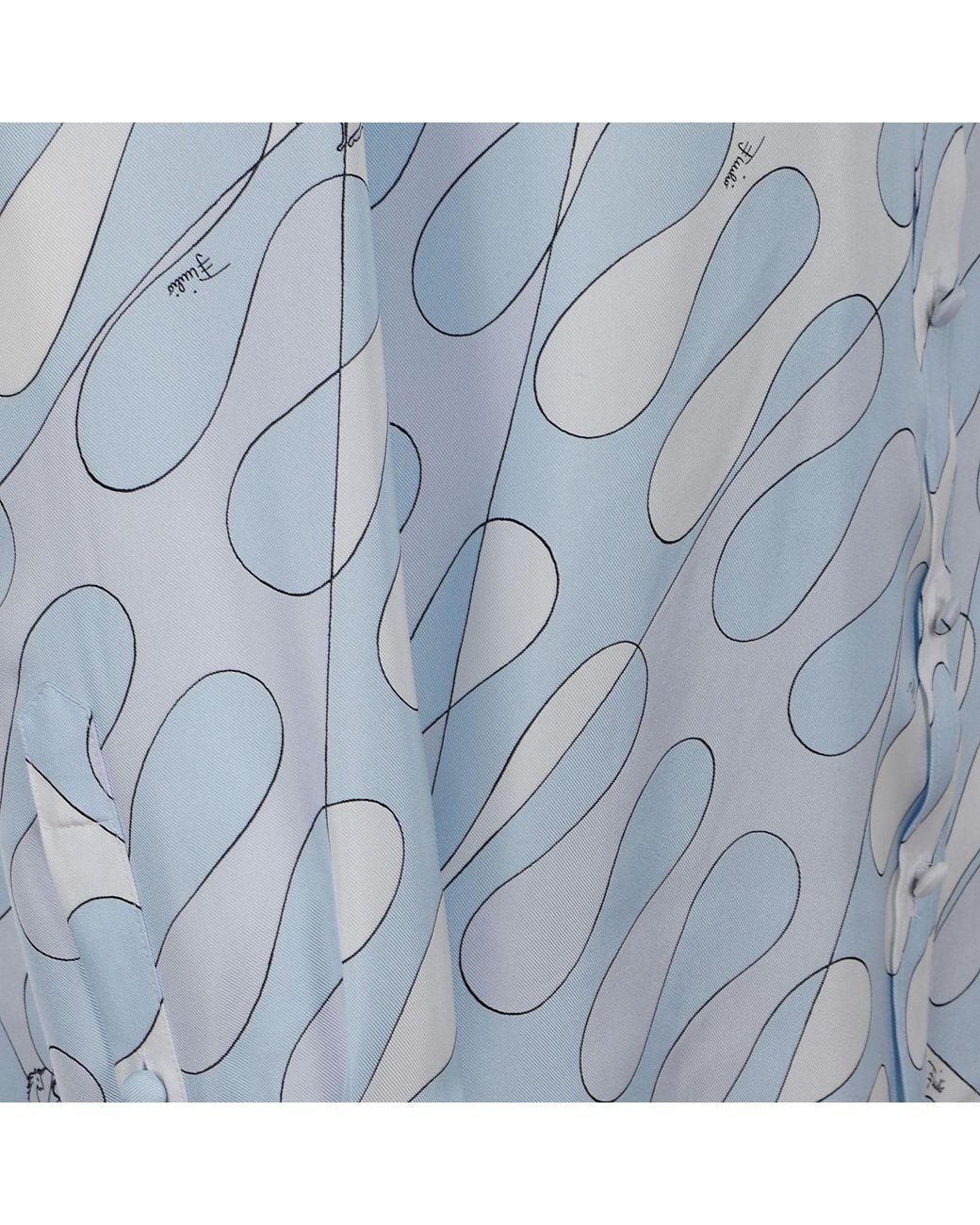 Emilio Pucci Blue Pucci All-Over Print Shirt