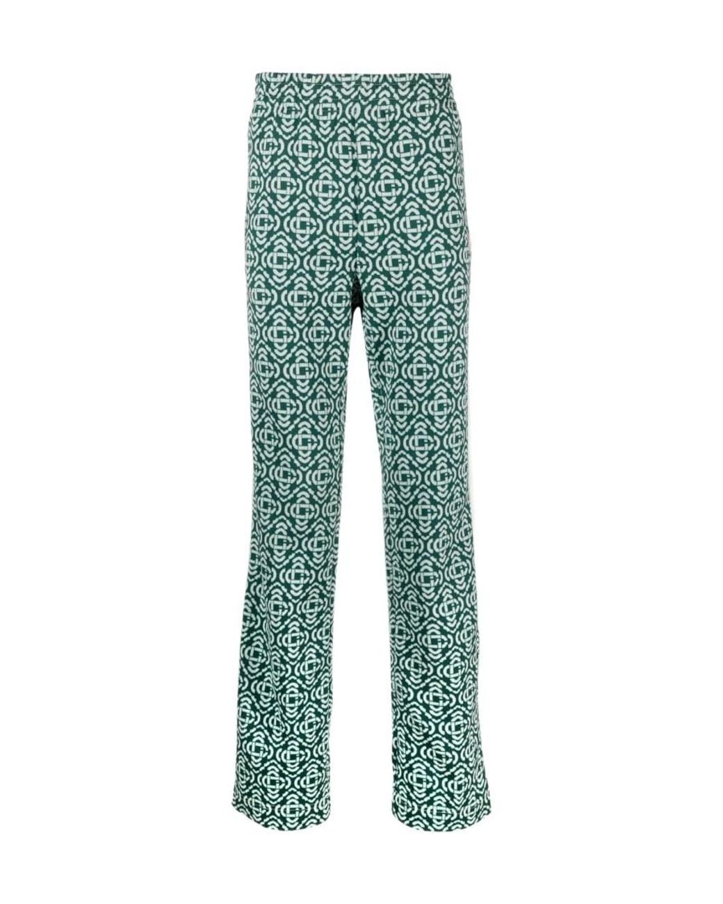 Casablanca Green Logo Casual Pants for men
