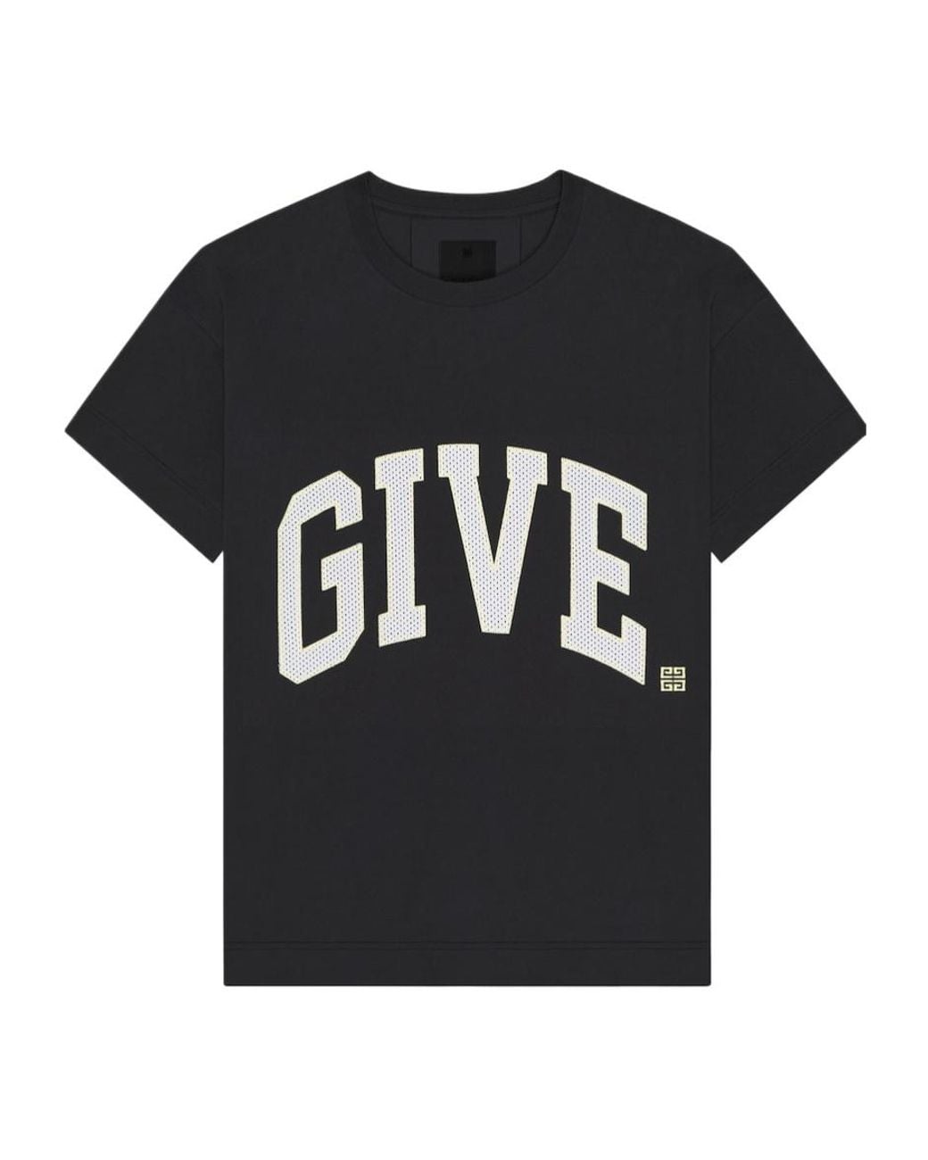 Givenchy Black 4G Embroidered Crewneck T-Shirt for men