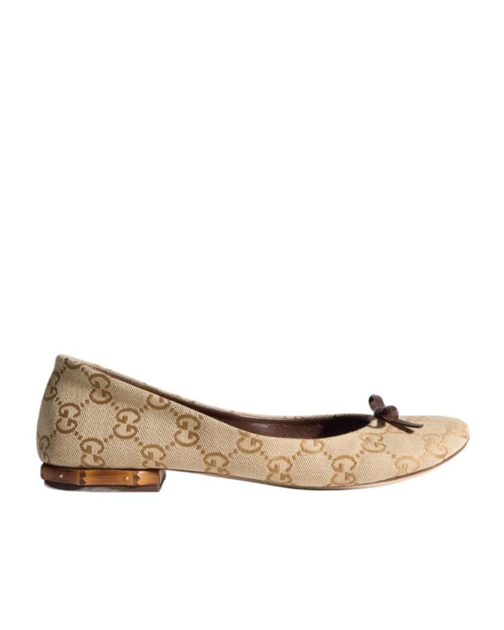 Gucci Brown Ballerina With Bamboo