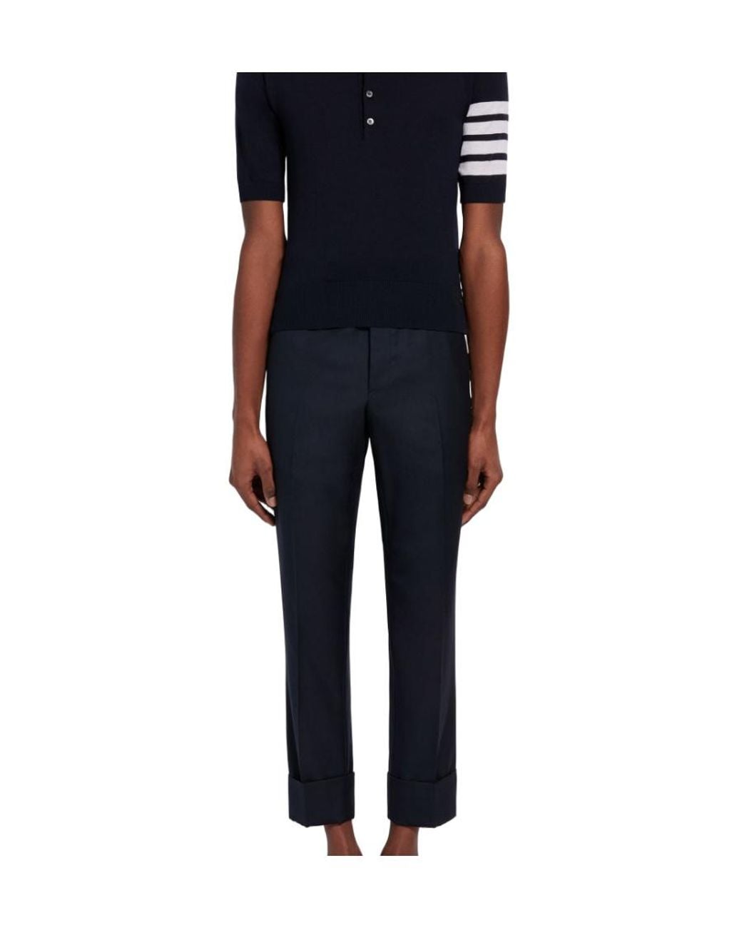 Thom Browne Blue Super 120 Tailored Trousers for men