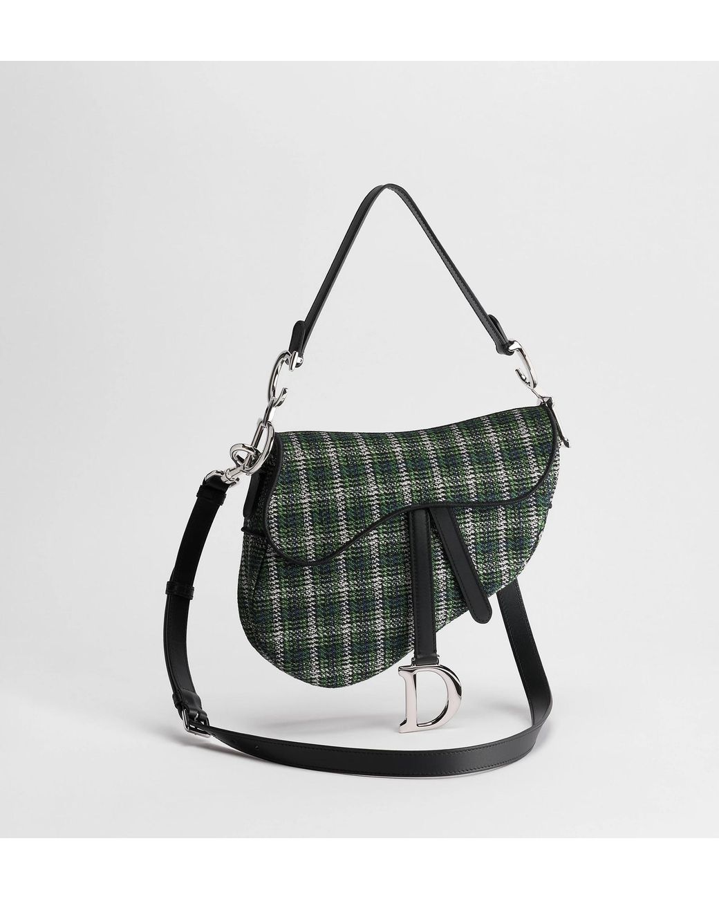 Dior Black Saddle Bag With Strap