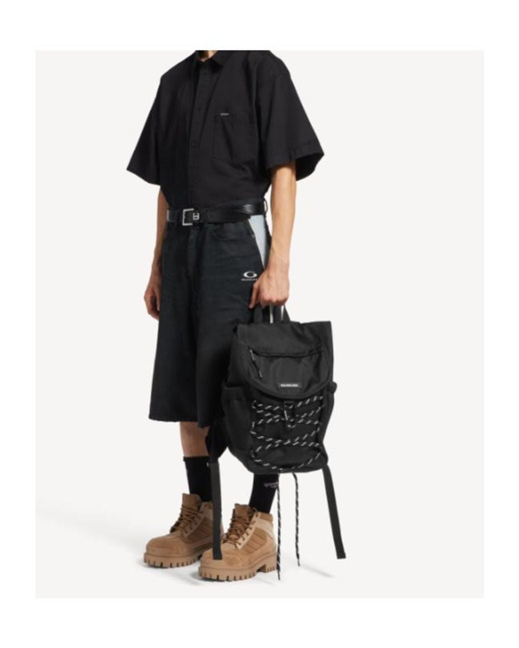 Balenciaga Black Hike Backpack for men
