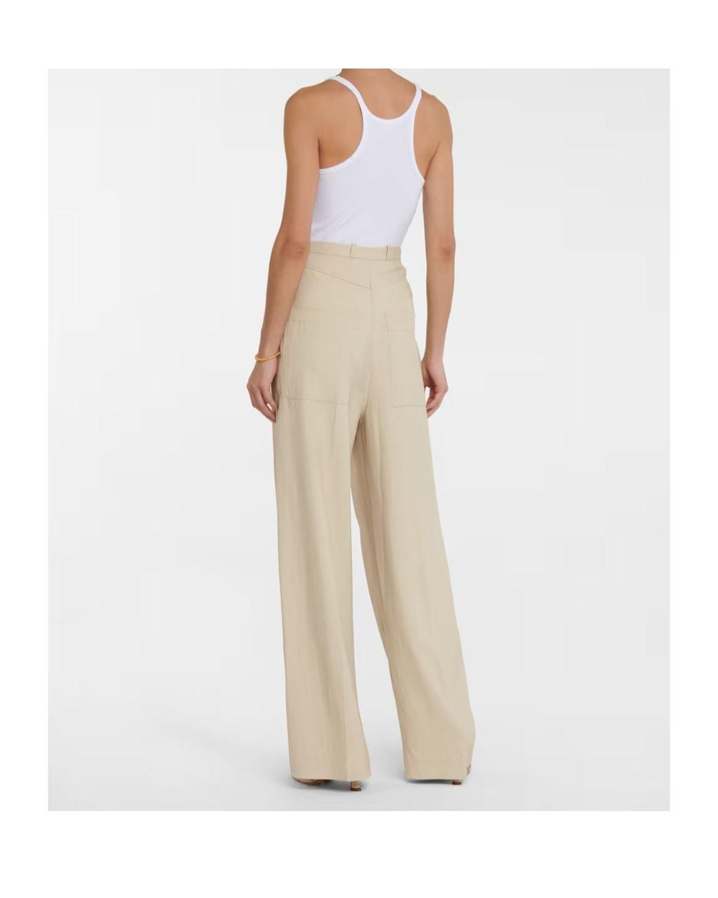 Totême  Natural Casual Pants With Belt Loops