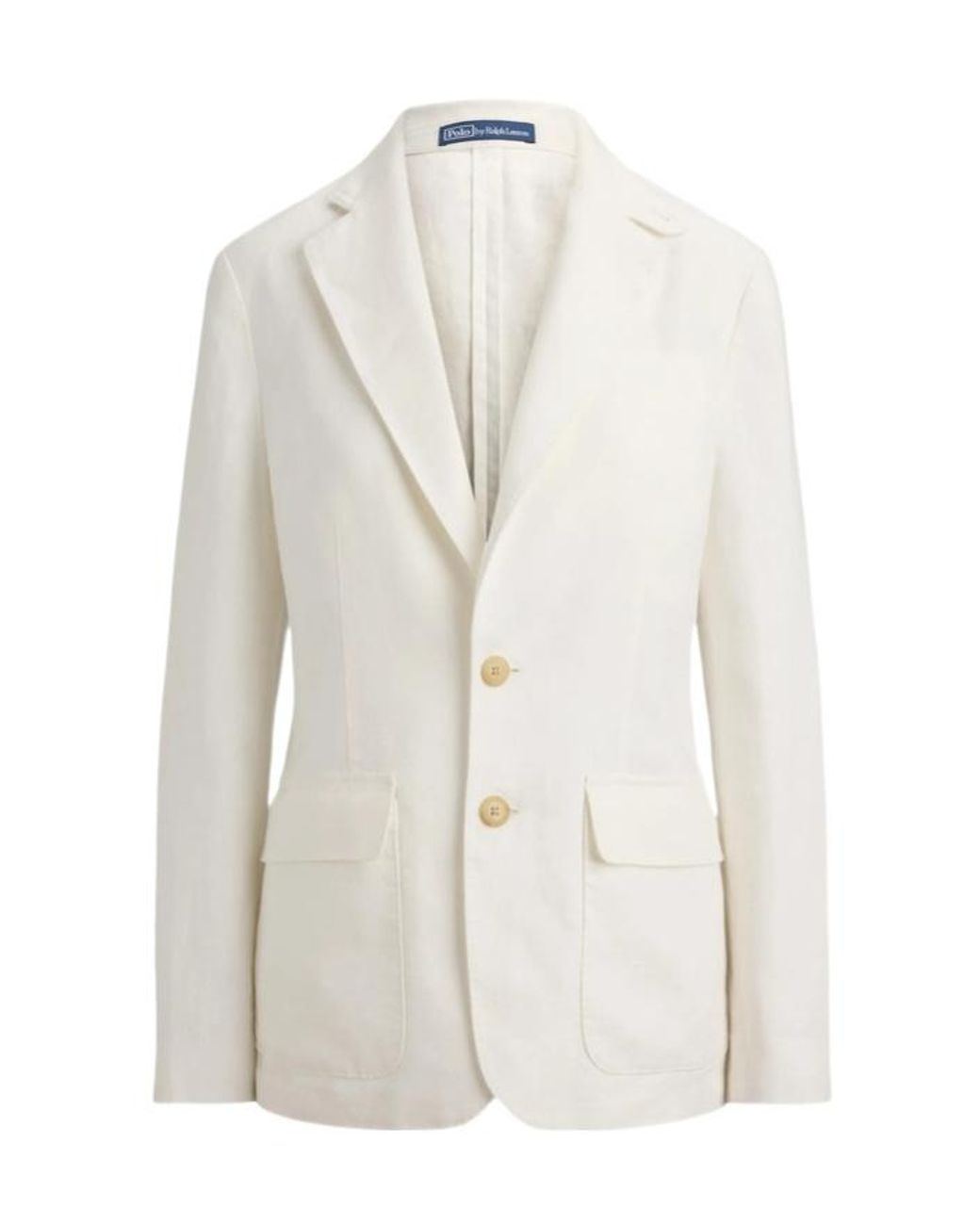 Ralph Lauren White Blazer With Single Breasted Button Fastening