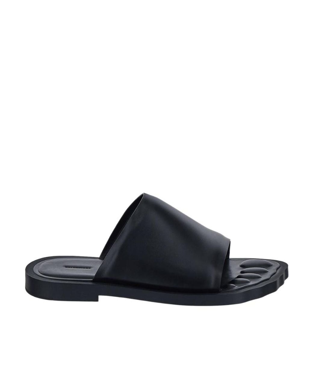 Balenciaga Black Logo Flip-Flops for men