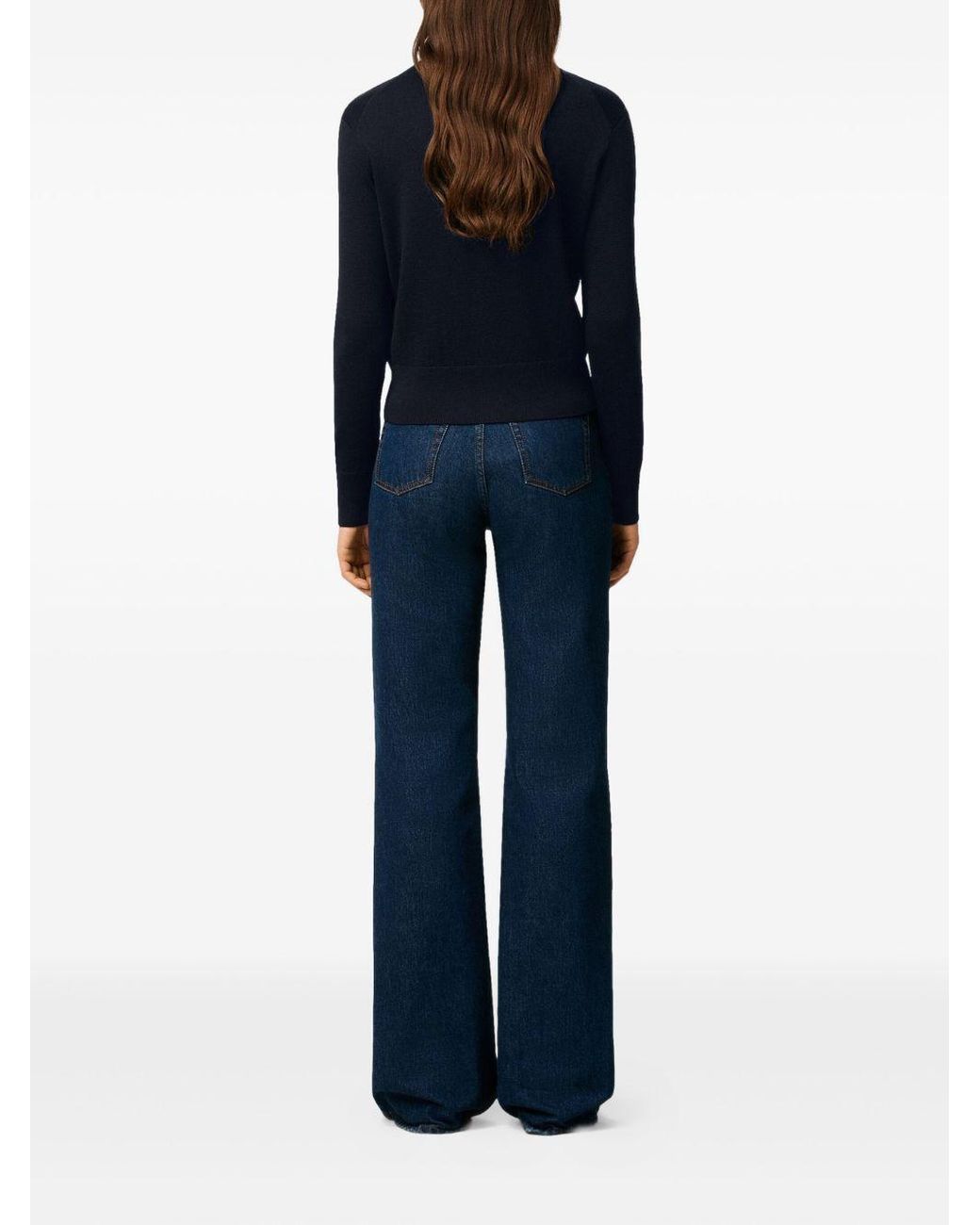 AMI Blue Ami De Coeur Knitted Cardigan