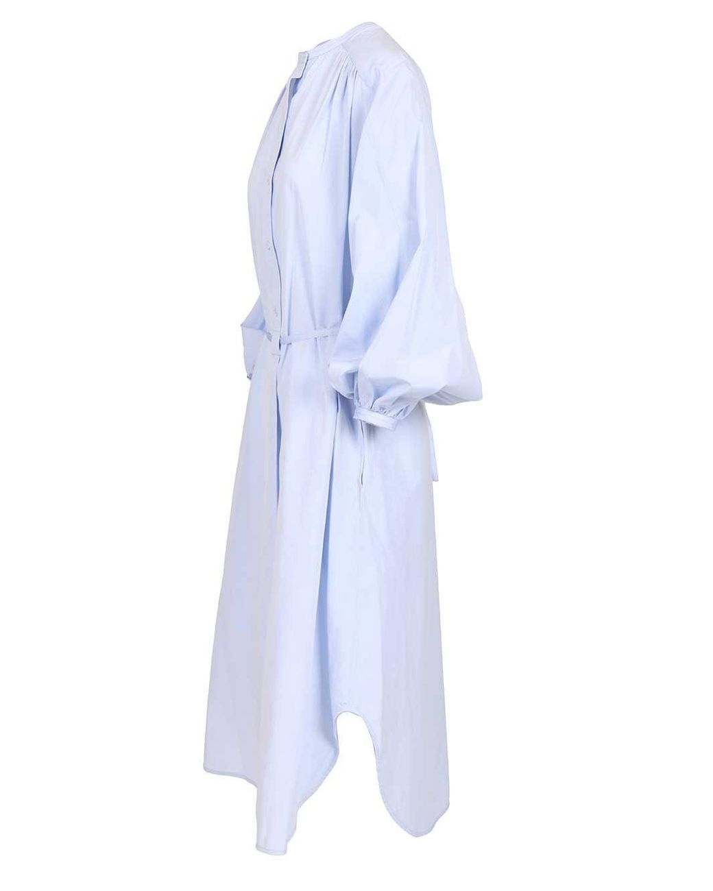 Loulou de Saison Blue Vitti Belted Shirt Dress