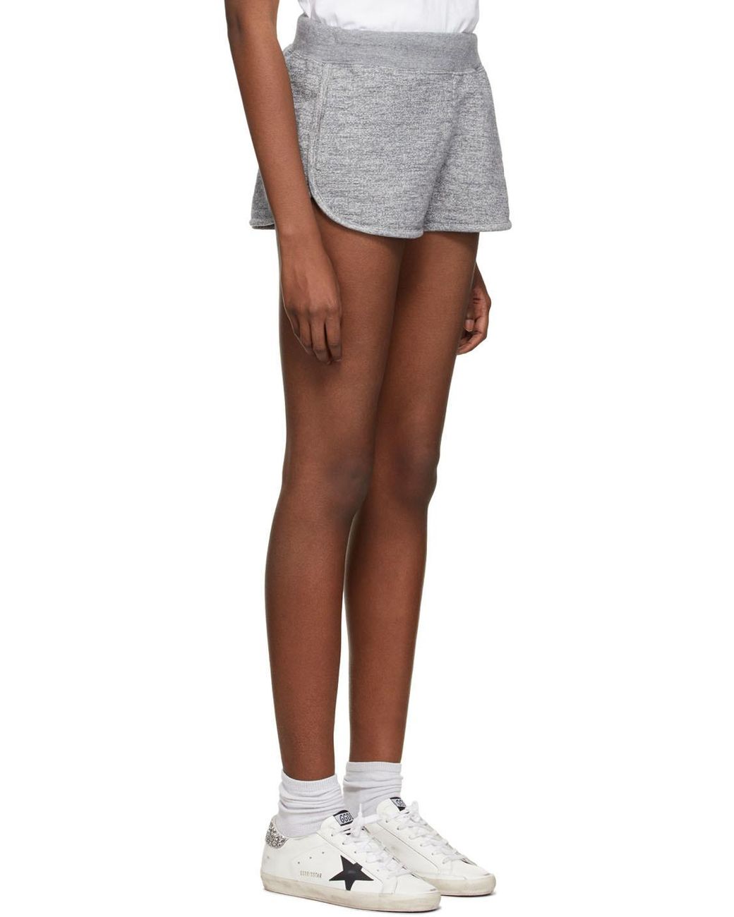 Golden Goose Deluxe Brand Gray Star Embroidered Shorts