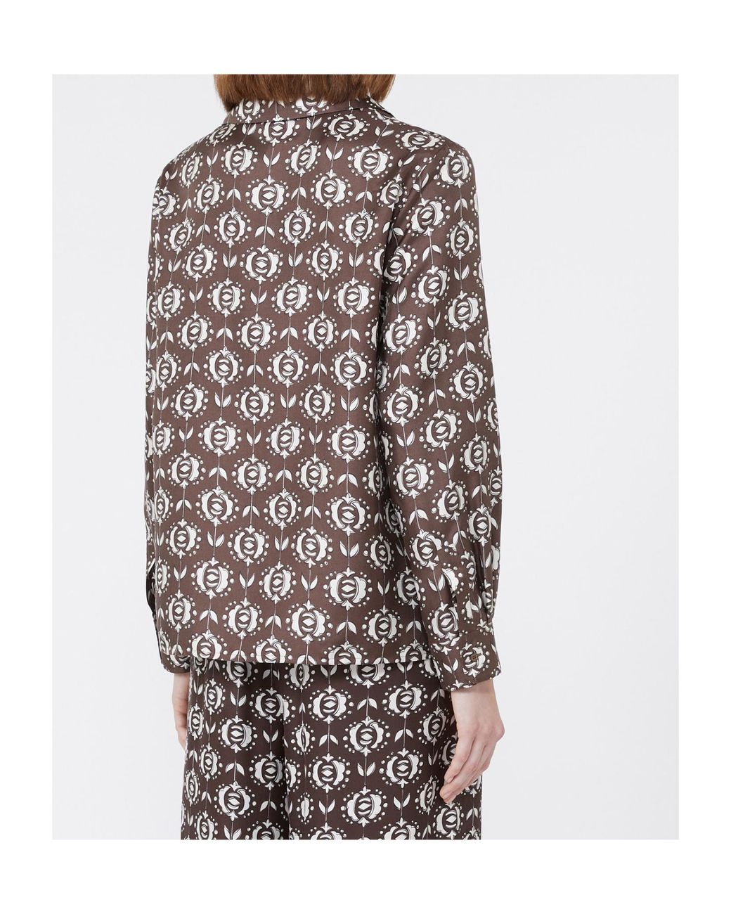 Weekend by Maxmara Brown Oncia All-Over Printed Button-Up Shirt