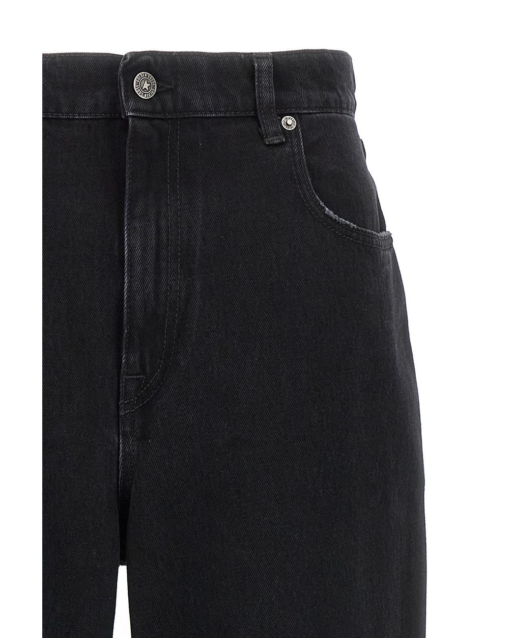 Golden Goose Deluxe Brand Black Star Embellished Wide Leg Jeans