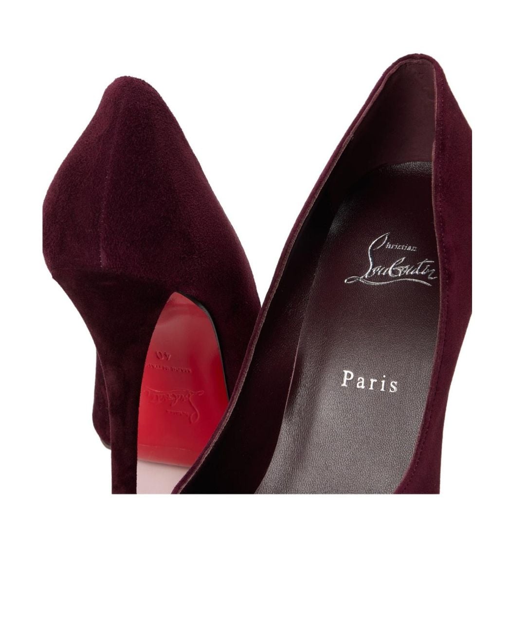 Christian Louboutin Purple Sole Pointed Toe Stiletto Court Shoes
