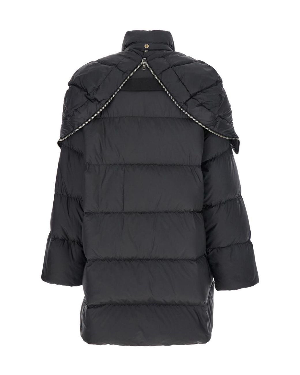 Moncler Black 'Cyclopic' Down Jacket With Removable Hood And Logo Patch