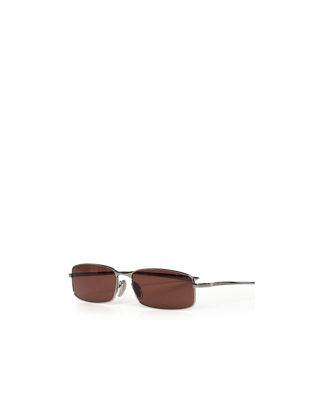 Balenciaga Brown Rectangular Rimless Sunglasses