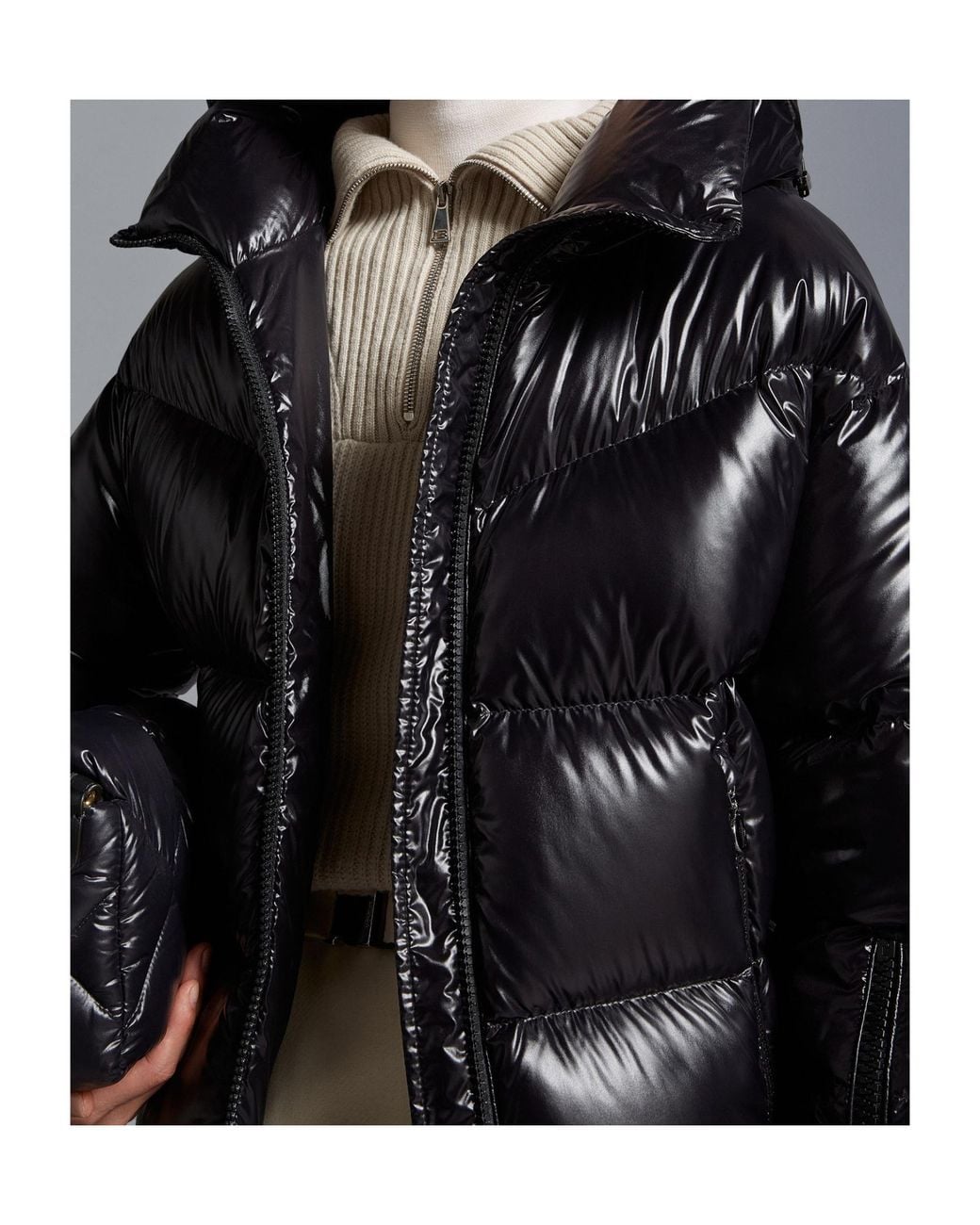 Moncler Black Huppe Padded Hooded Jacket