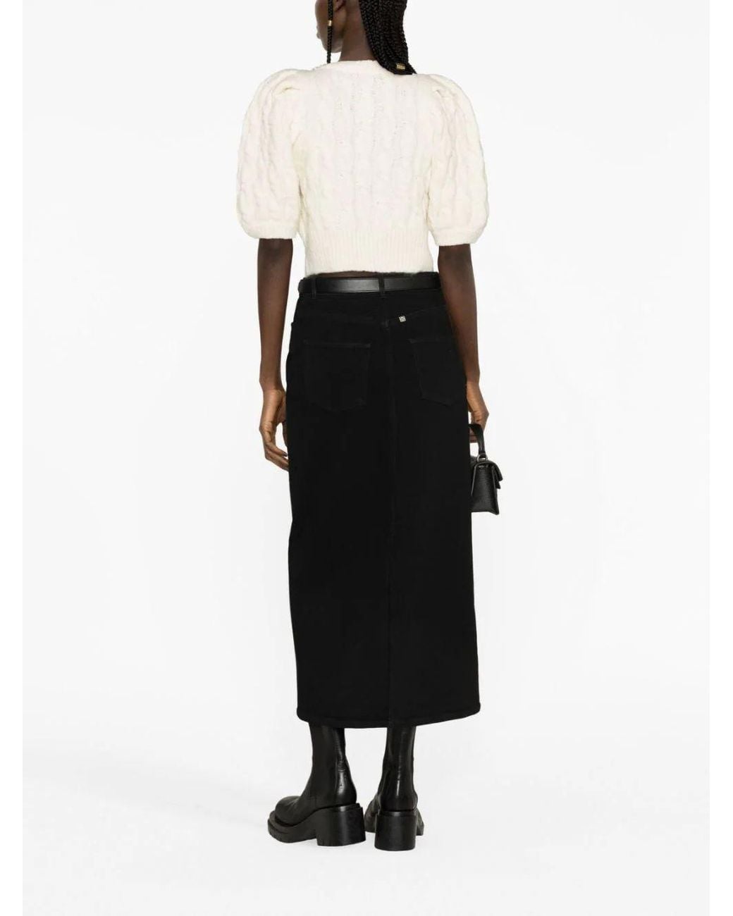 Simone Rocha White Cable-Knit Cropped Cardigan