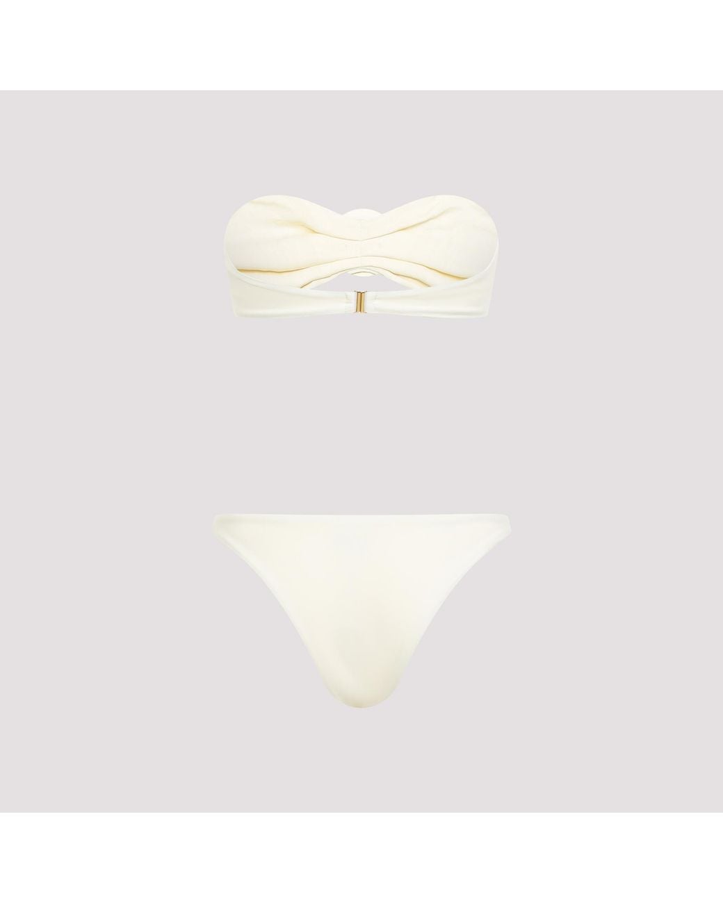 LaRevêche White Vesna Bandeau Bikini