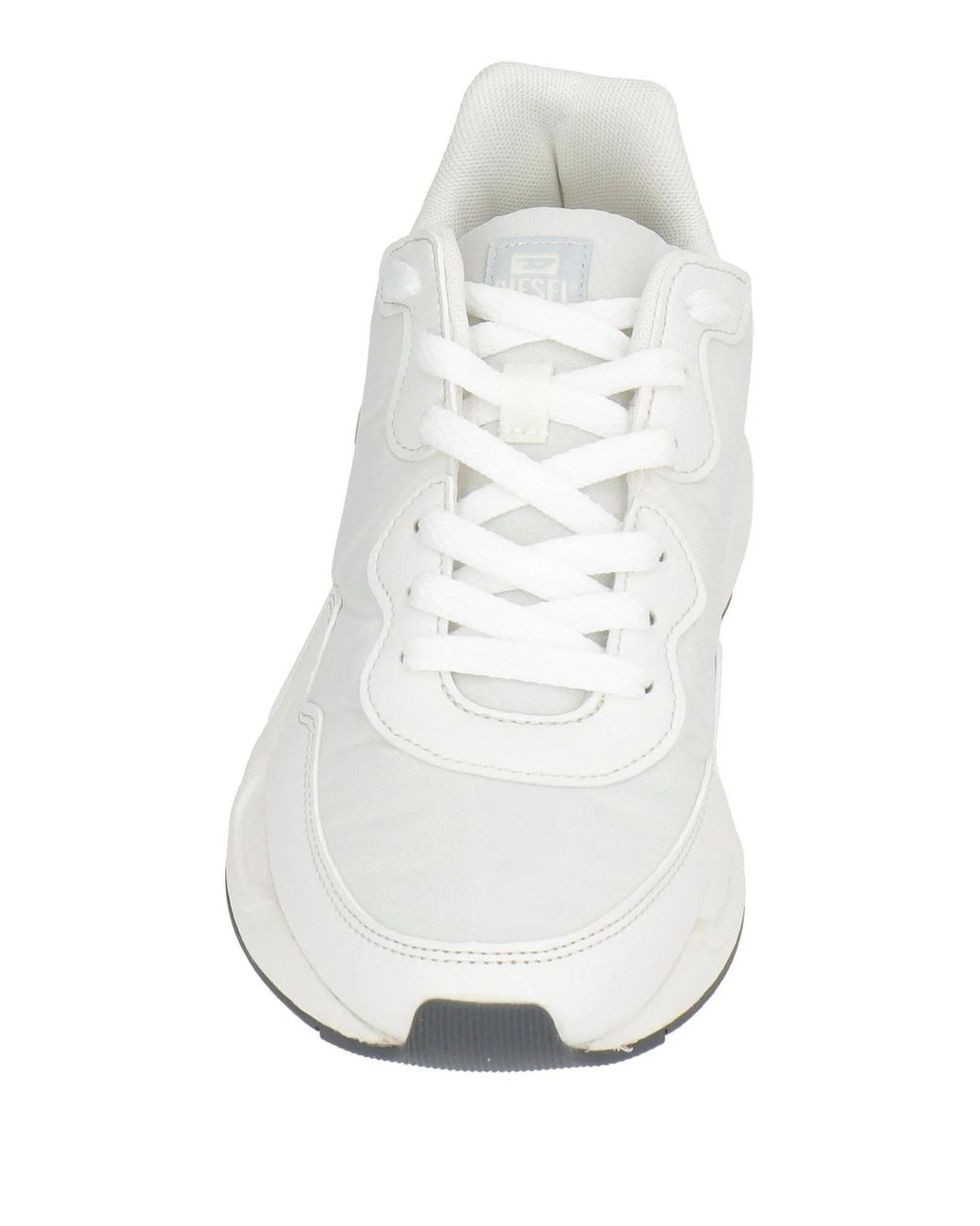 DIESEL White Minimalist Low-Top Sneakers for men