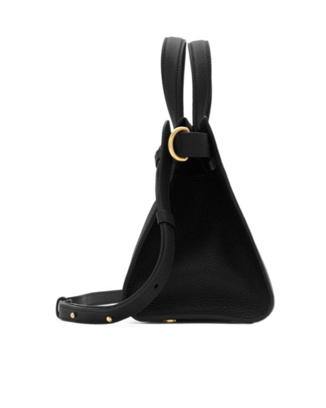 Burberry Black Mini Cotswolds Check Tote Bag
