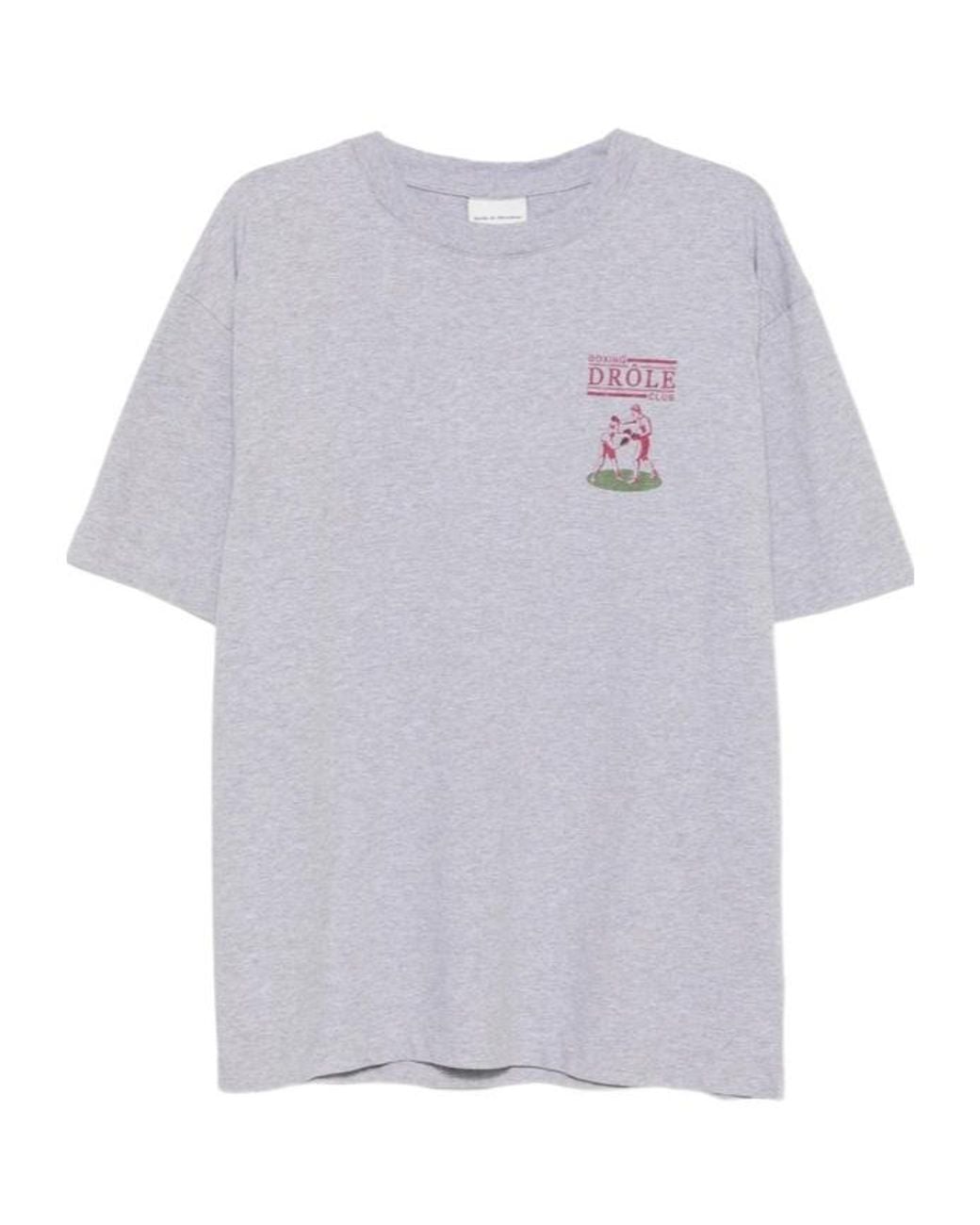 Drole de Monsieur White Crew-Neck T-Shirt for men