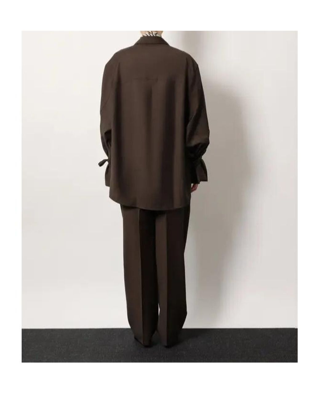 Totême Brown Totême Tie Cuff Shirt