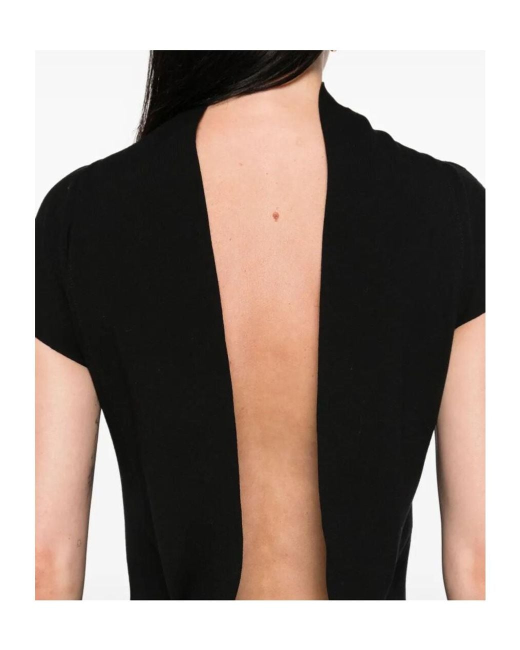 Alberta Ferretti Black Backless Dress