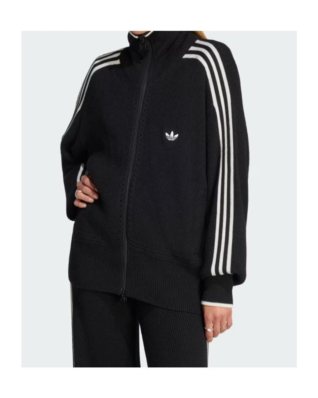 Adidas Originals Black Adidas Zip-Up Knit Track Jacket