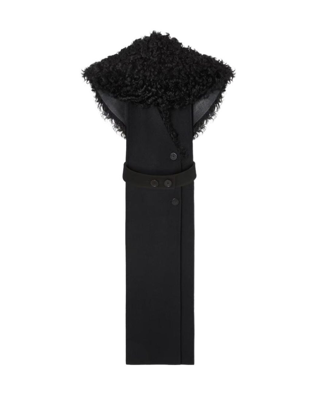 Fendi Black Gilet Shearling Gilet