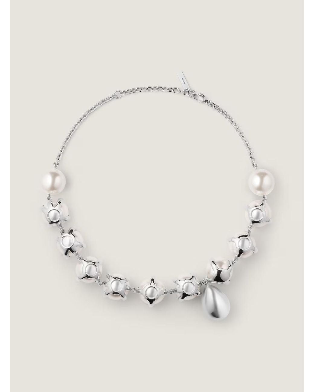 Givenchy Metallic Spiky Pearl Necklace