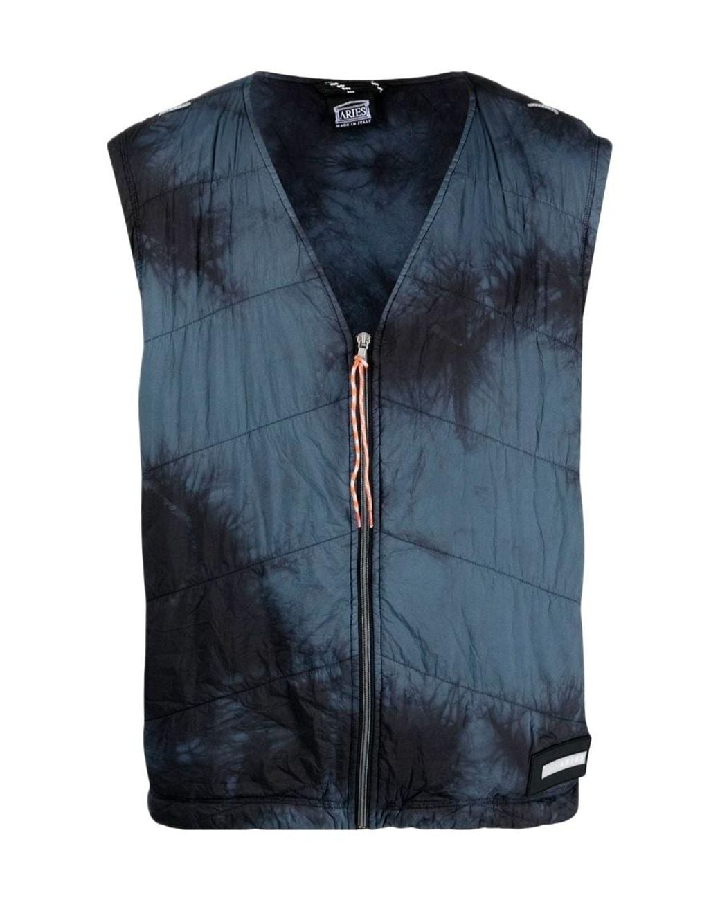 Aries Blue Tie-Dye Vest for men