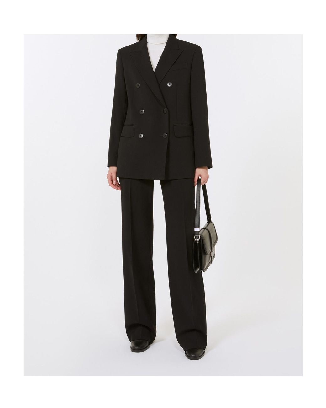 Max Mara Black Vadare Double-Breasted Blazer