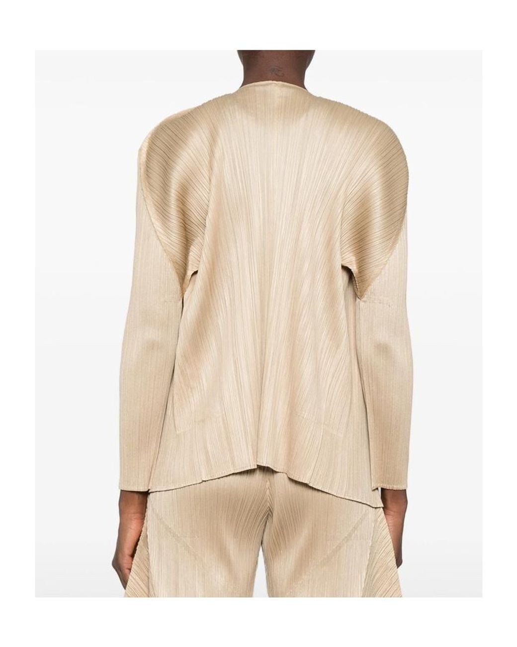 Pleats Please Issey Miyake Natural Sweater Pleats Please Issey Miyake