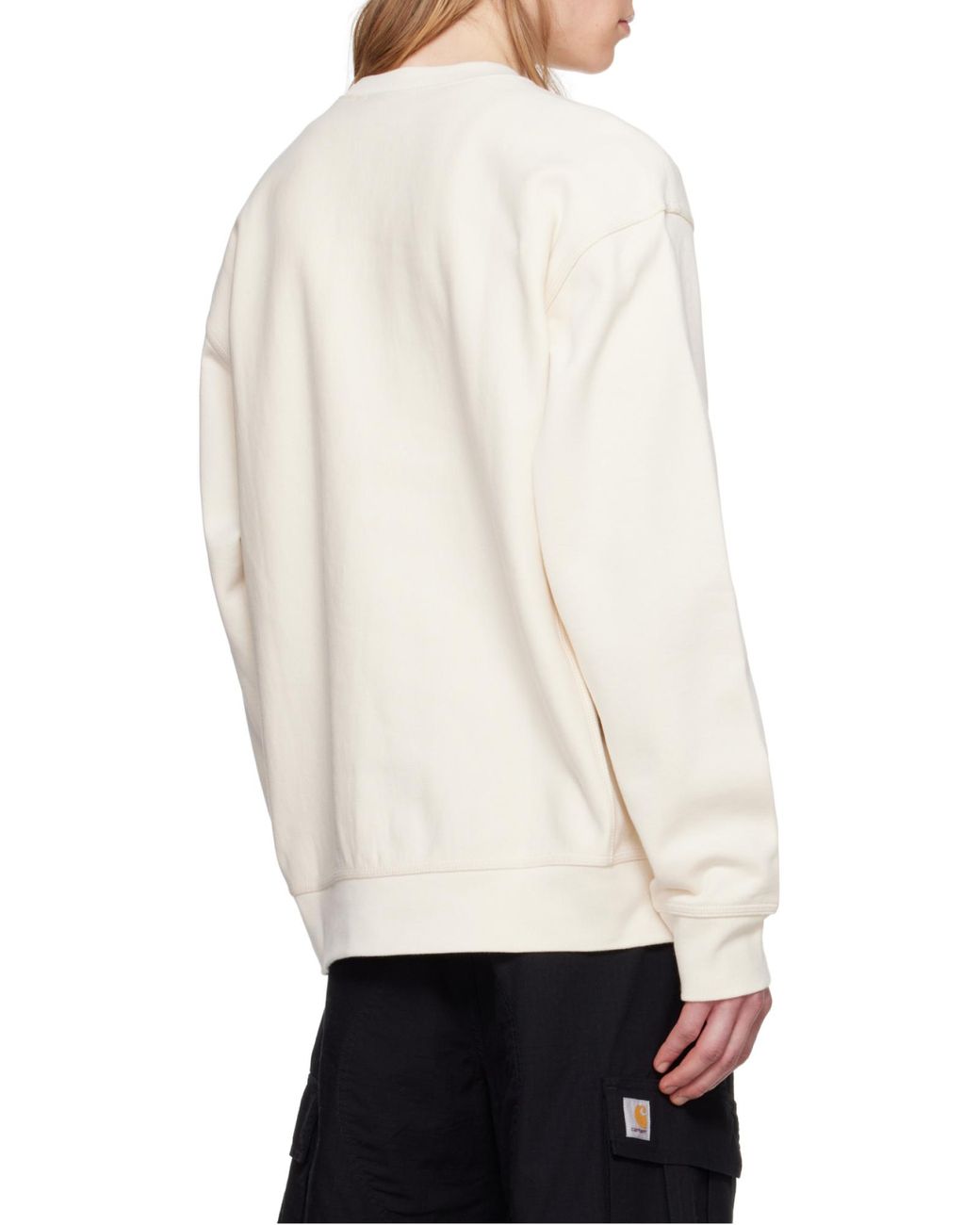 Carhartt White American Script Sweatshirt for men
