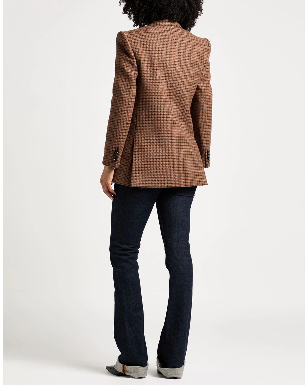 Chloé Brown Plaid Blazer
