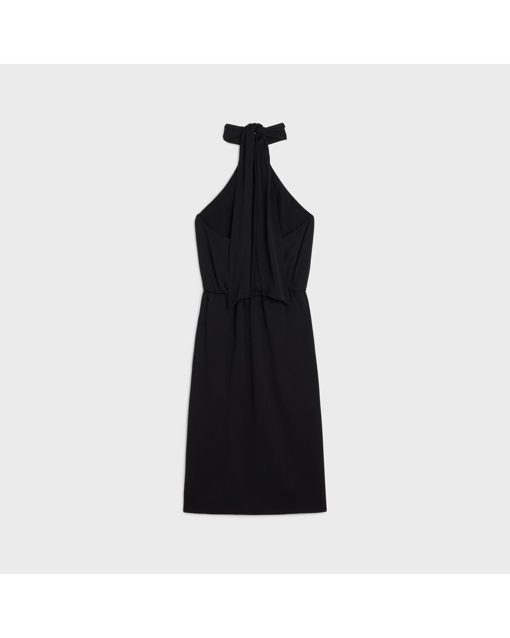 Céline Black Draped Barrette Dress