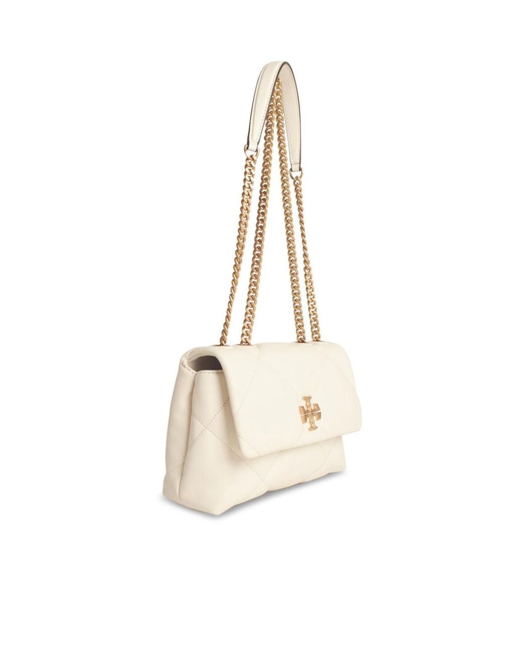 Tory Burch Natural Small Kira Diamond Quilt Convertible Shoulder Bag