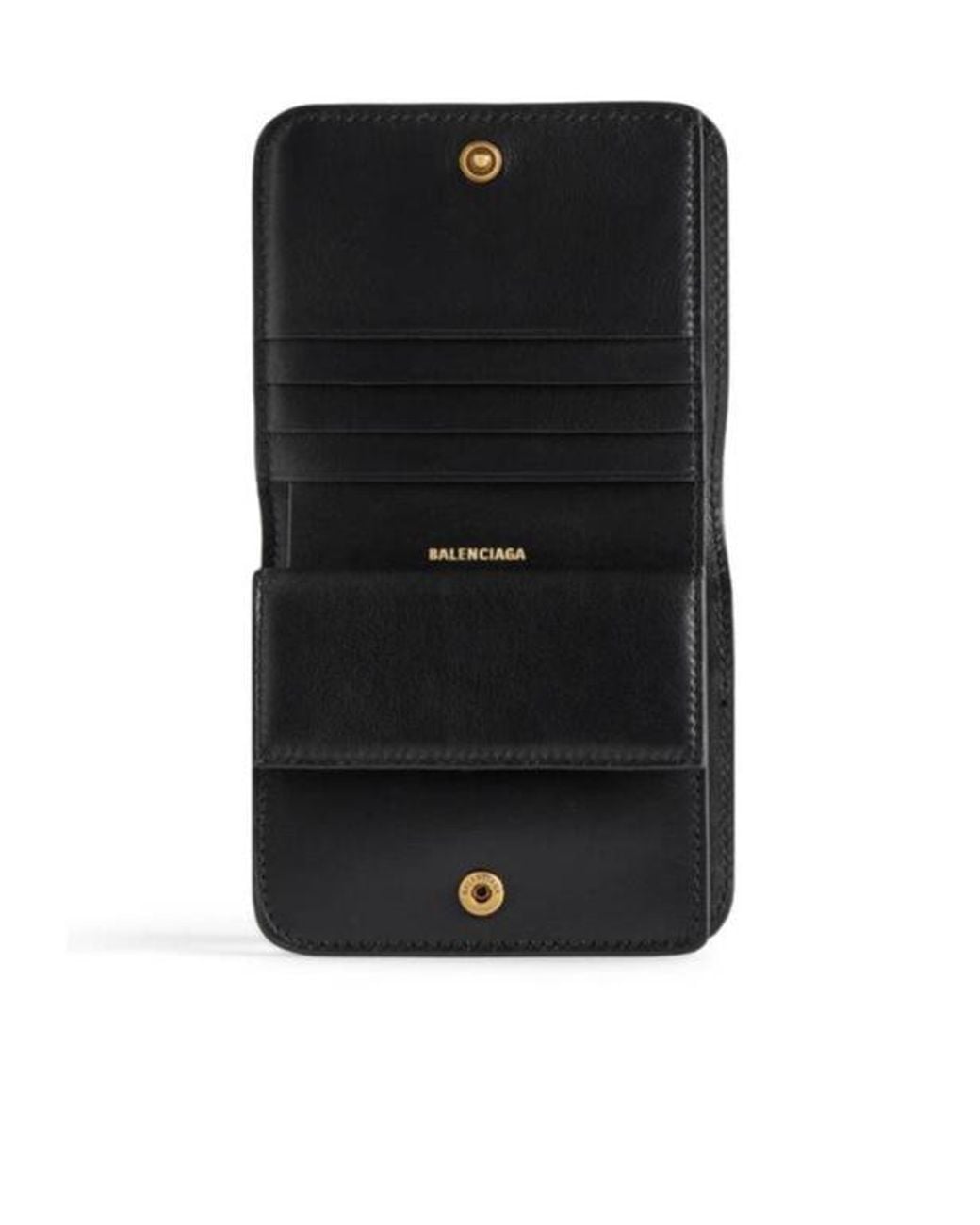 Balenciaga Black Logo Plaque Bifold Wallet
