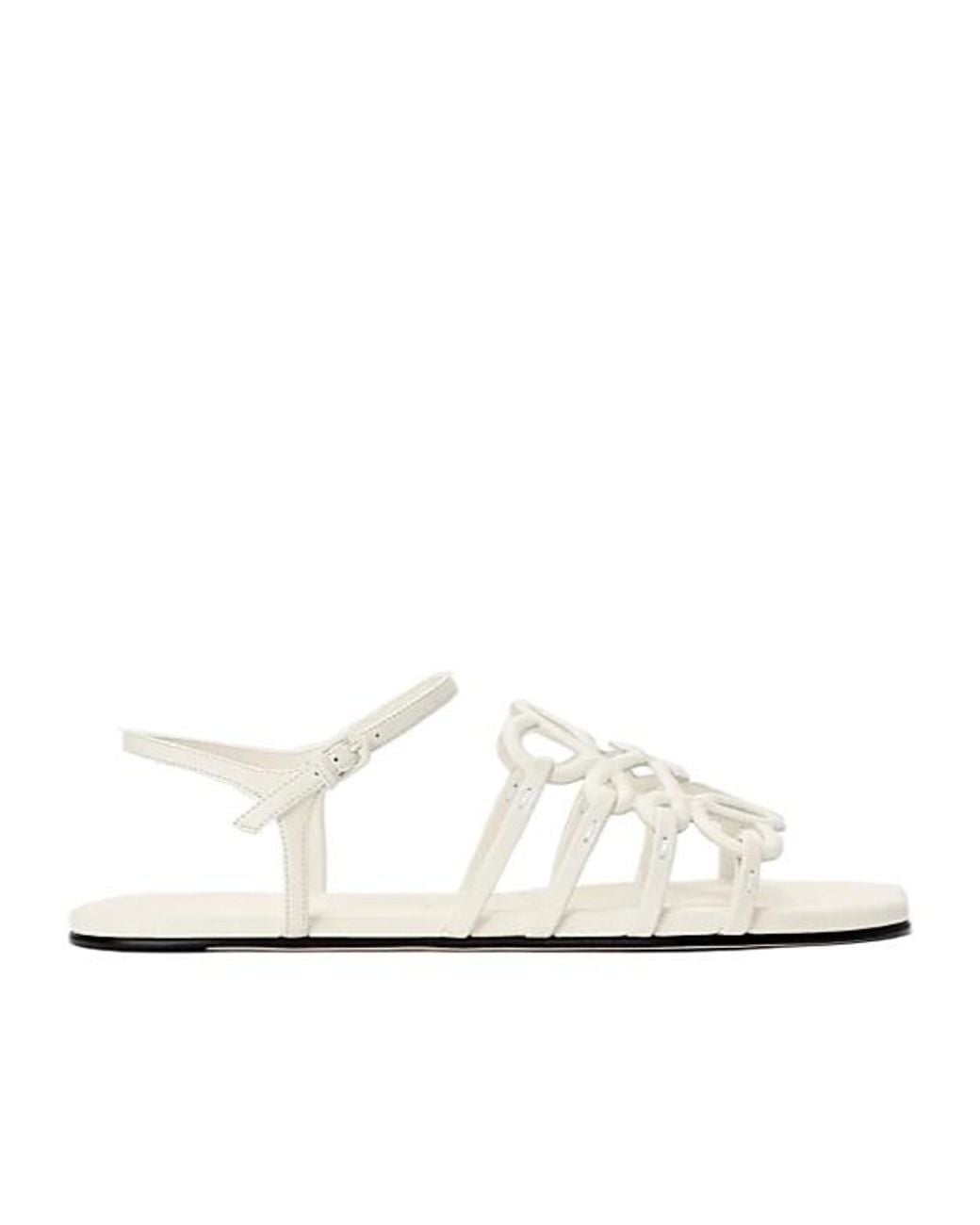 Loewe White Petal Anagram Sandal