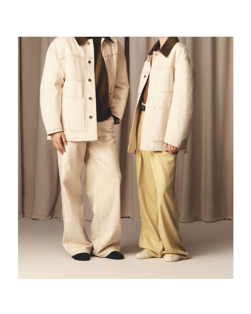 Ami Paris Ami Padded Worker Jacket in Natural for Men | Lyst