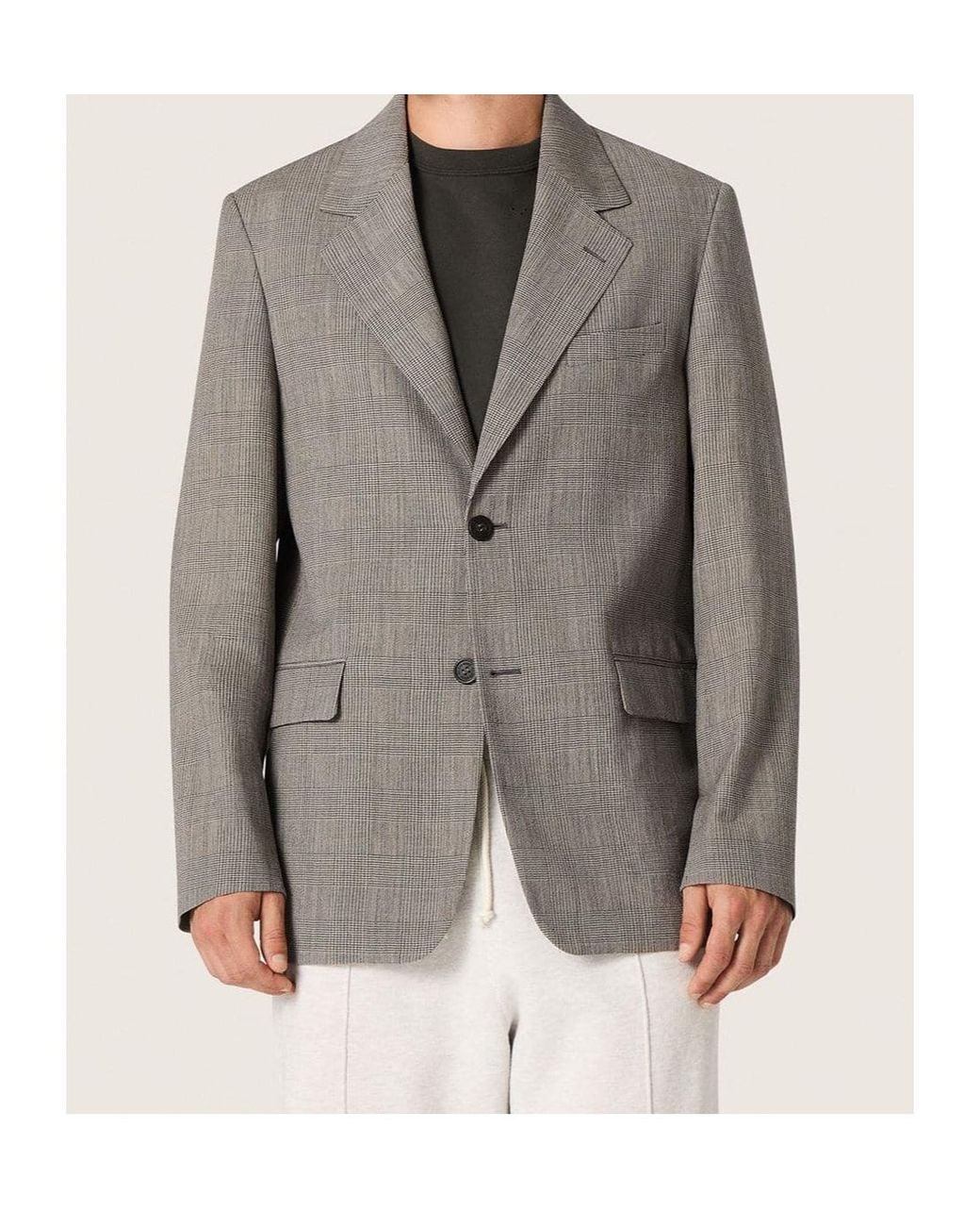 Golden Goose Deluxe Brand Gray Prince Of Whales Chekced Jacket for men
