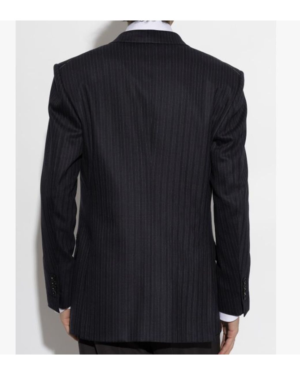 Tom Ford Blue Pinstriped Double-Breasted Blazer for men