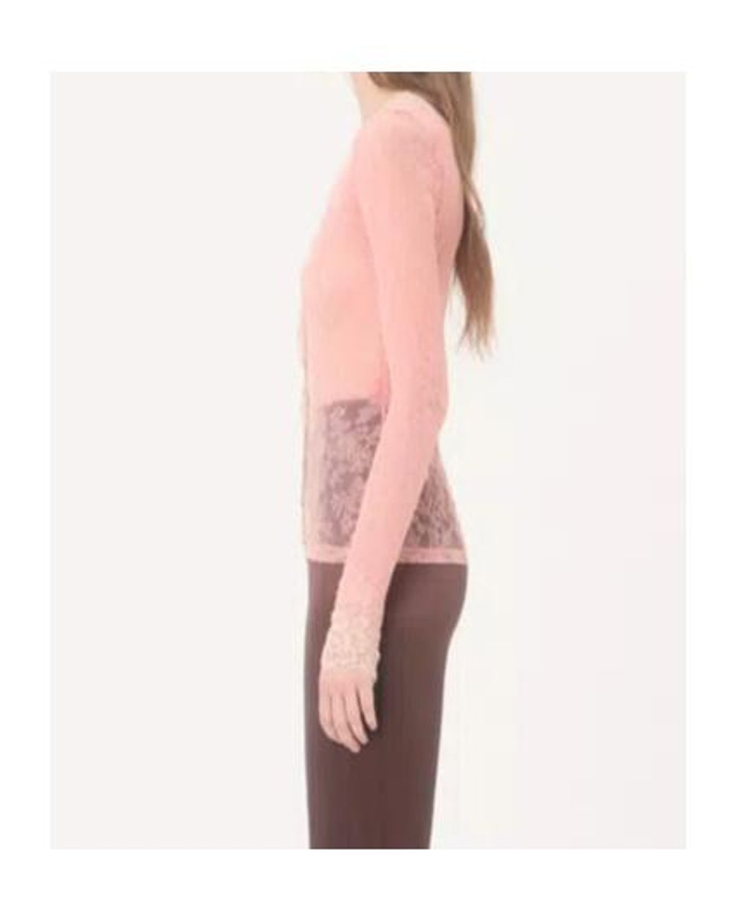 Valentino Pink Stretch Lace Cardigan