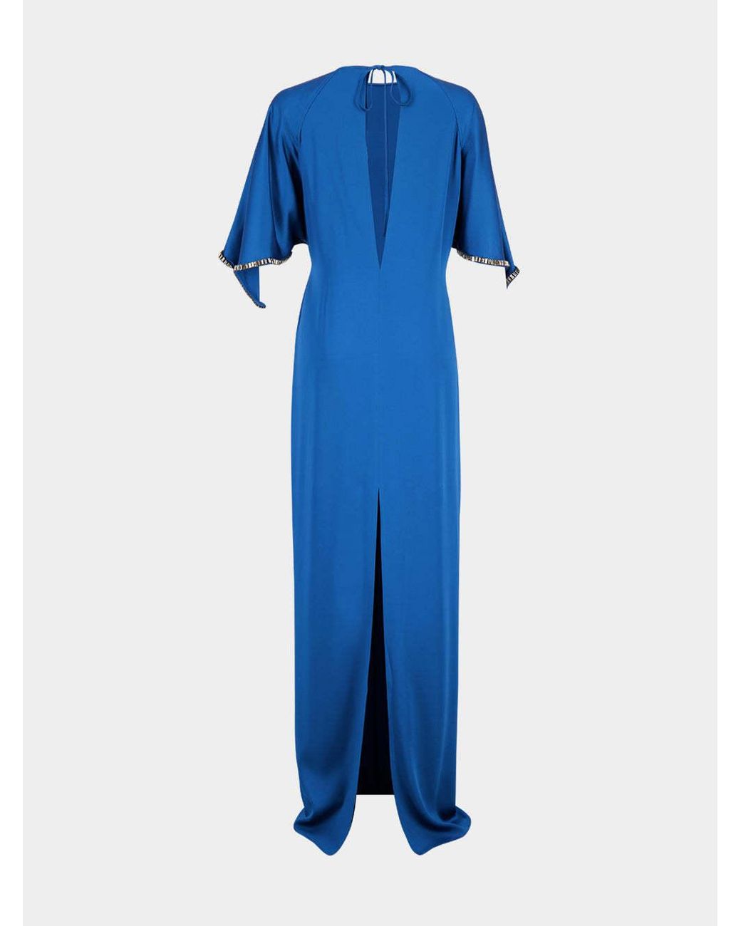 Stella McCartney Blue Embellished Handkerchief Maxi Dress