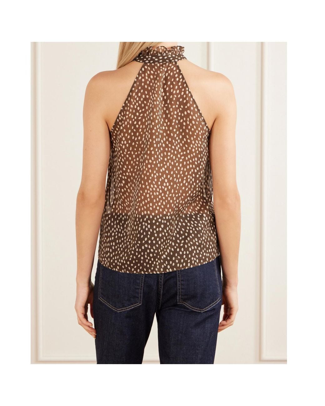 Nili Lotan Brown Printed Top