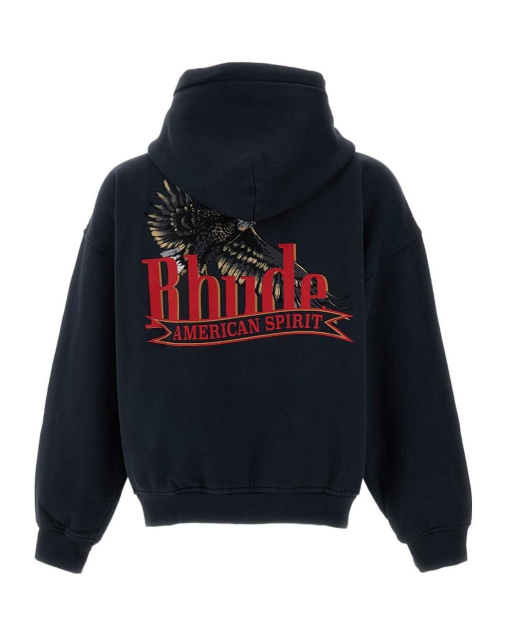Rhude Blue Graphic-Print Zip-Up Hoodie for men