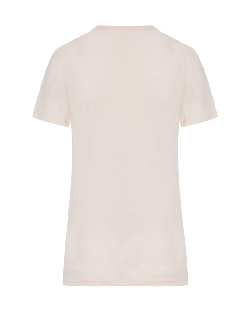Max Mara White Logo Embroidered Crewneck T-Shirt