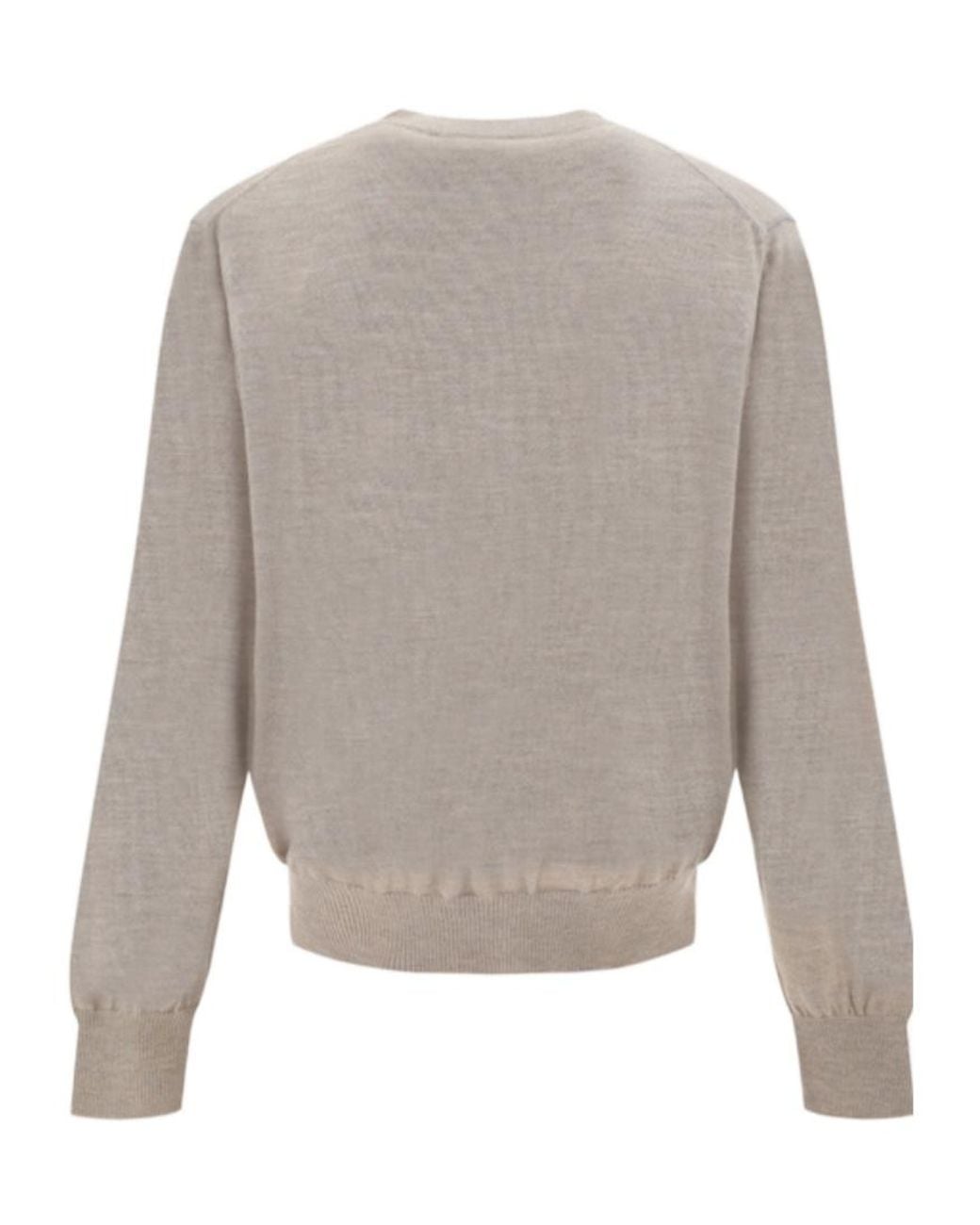 AMI Gray Ami De Coeur Logo Embroidered Buttoned Cardigan for men