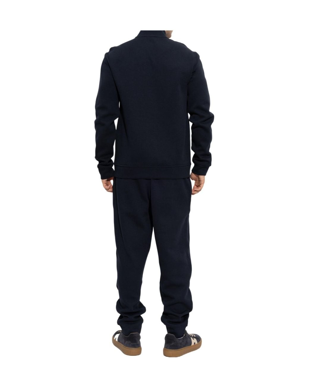 EA7 Blue Logo Patch Jacket And Pants Set for men