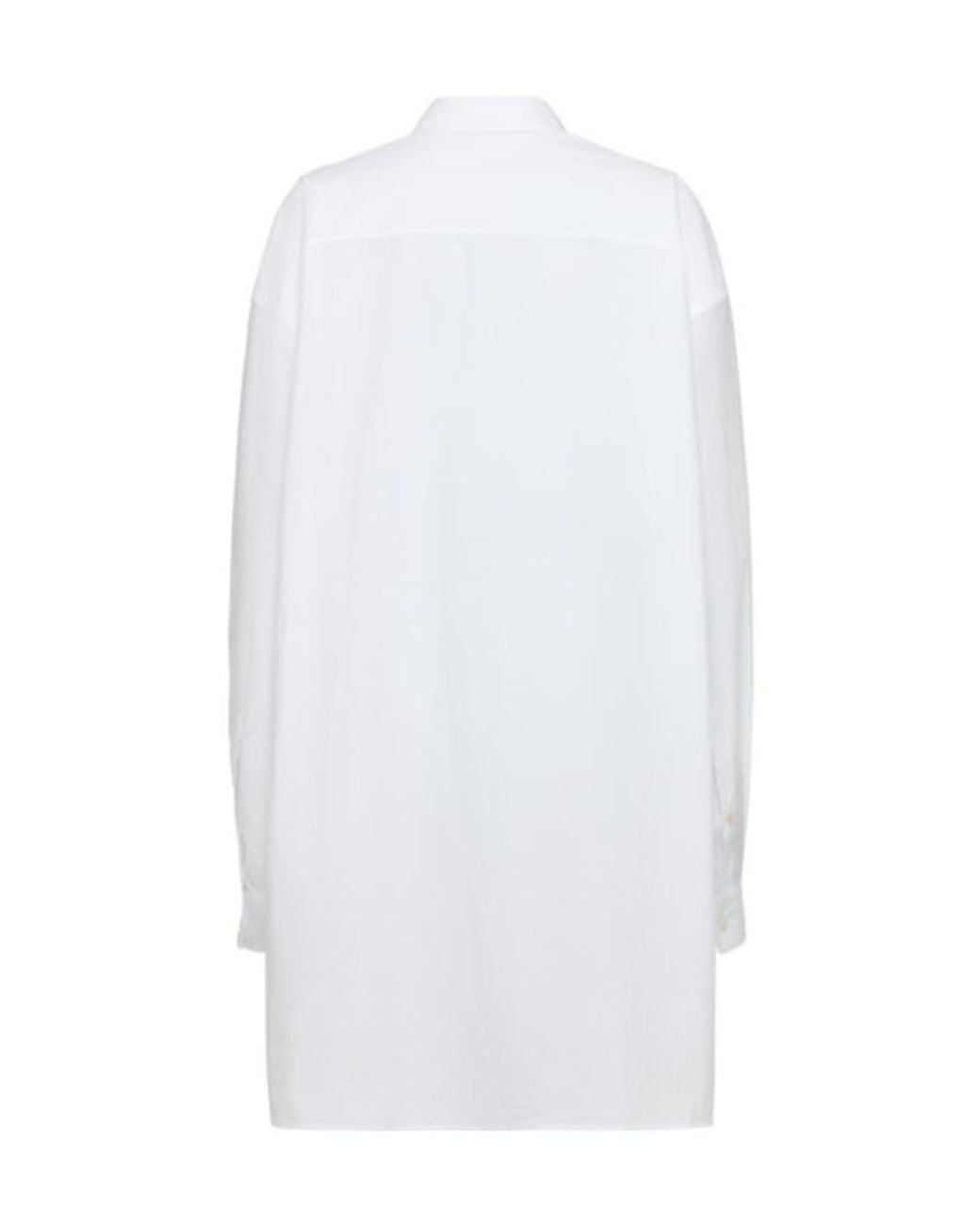 The Row White Victoria Oversize Cotton Poplin Shirt