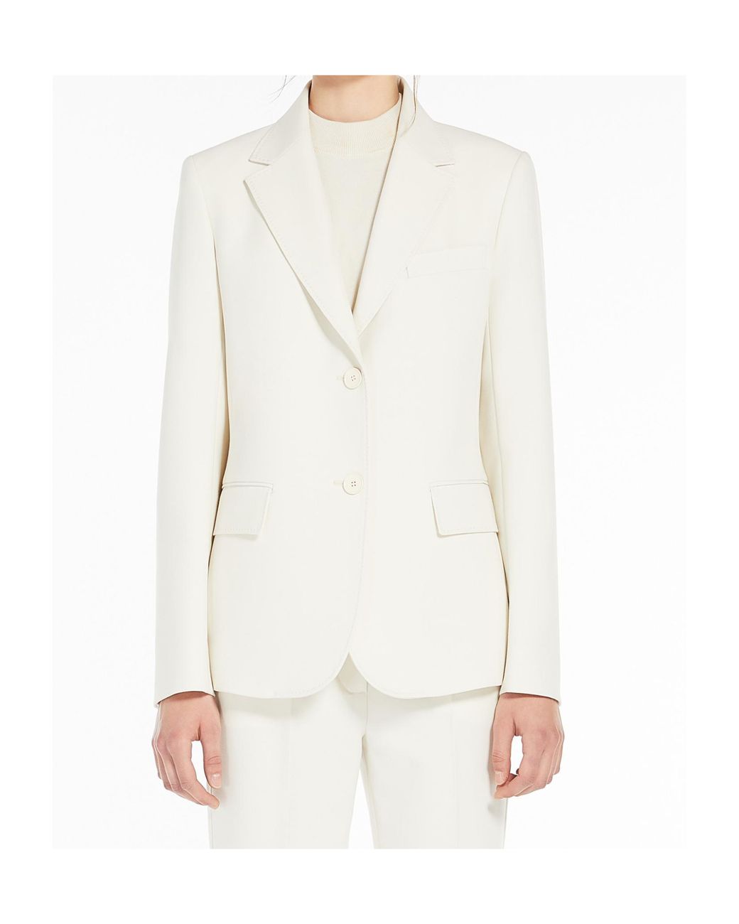 Weekend by Maxmara White Single-Breasted Blazer